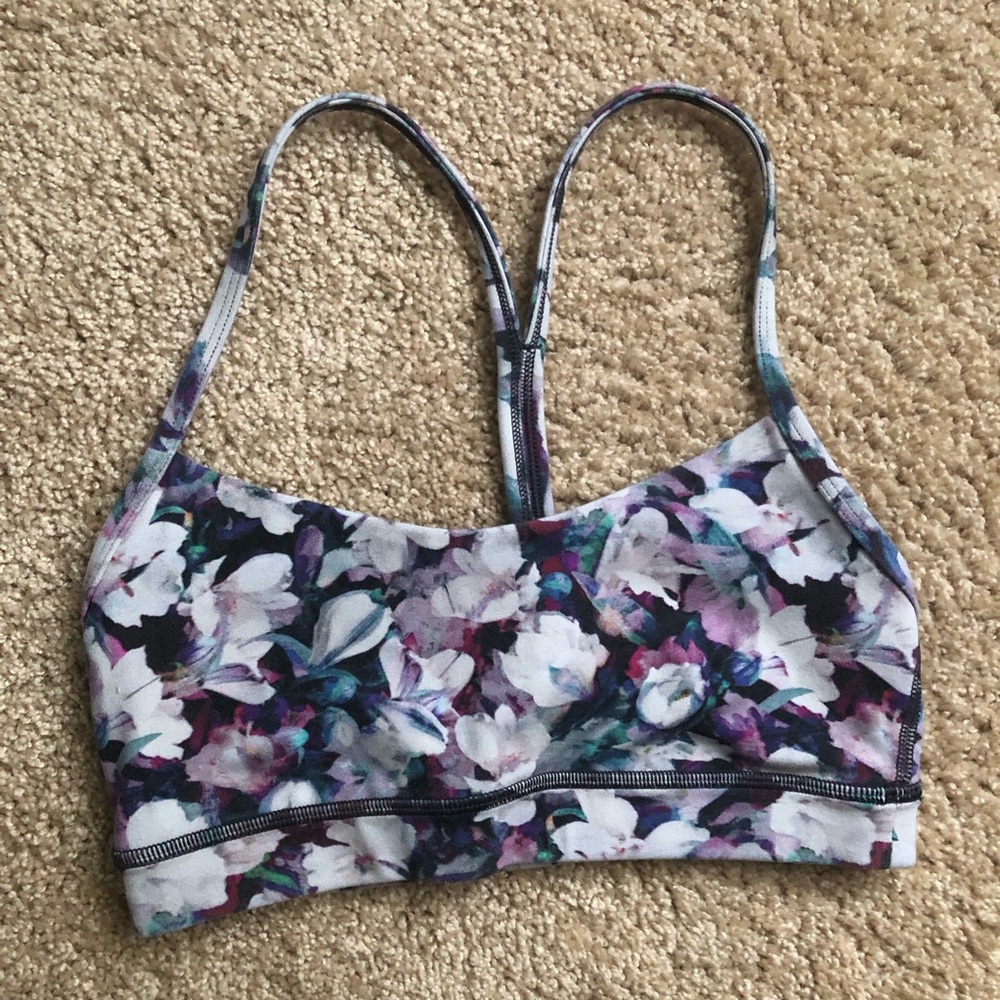 Lululemon bra 4 t back floral